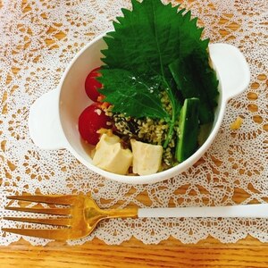 豆腐とレタスのフレンチサラダ